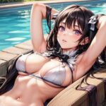 【同人CG】ヘスティアさんのイラスト集 ダンまちのヒロインがエロボディに水着姿で抜けるｗ