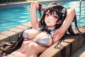 【同人CG】ヘスティアさんのイラスト集 ダンまちのヒロインがエロボディに水着姿で抜けるｗ