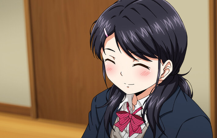 【エロアニメ】黒髪JKと学園で密着エッチ！制服着地状態でのパイズリからのイチャラブセックス！｜62knbm00008 無料 エロアニメ ツインテール 画像3