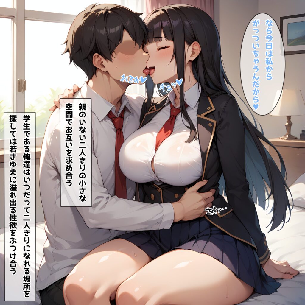 【同人エロCG画像】後輩三人とハーレムセックス！黒髪JKのフェラやトイレで立ちバックセックス等のエロイラスト集がマジ抜けるｗ｜d_433443 無料 同人エロCG画像 ハーレム 画像8