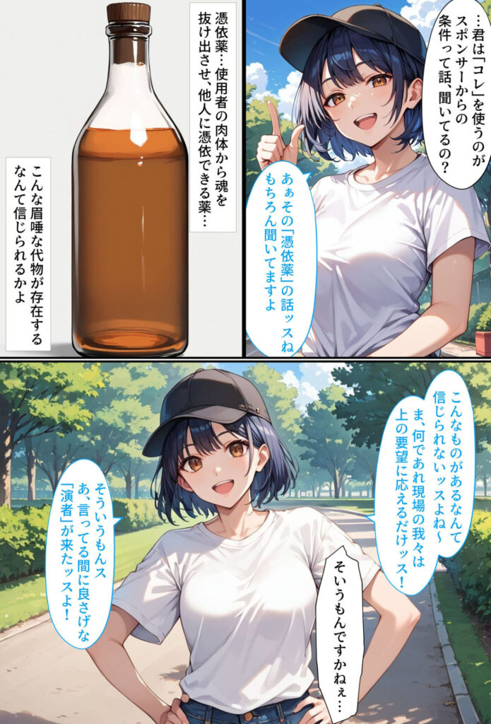 憑依薬を使用して女性の体で色々しちゃうエロ漫画｜d_435897 無料 同人エロ漫画/同人誌 おっぱい 画像4