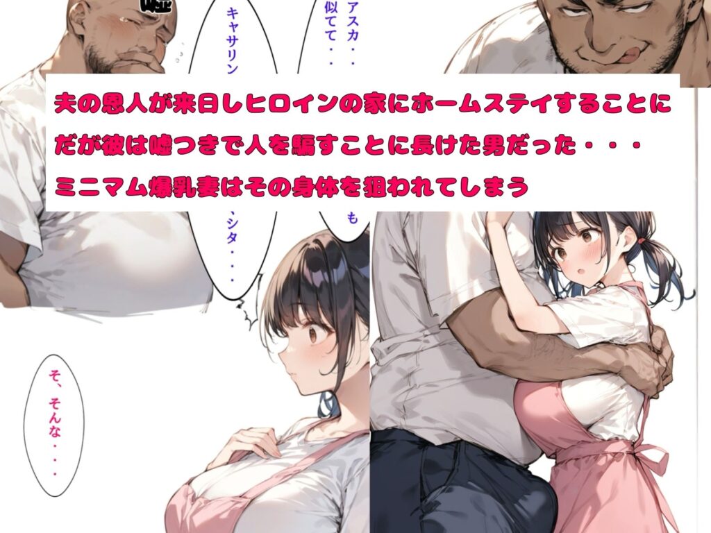 【エロ漫画】ミニマム童顔の爆乳妻のお口とおっぱいを使っての精一杯のおもてなし｜d_440105 無料 同人エロ漫画/同人誌 フェラ 画像2