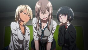 【エロアニメ】チンコのでかい弟を友達に紹介！みんなで仲良く乱交sexしちゃうJKたち！Wフェラや制服エッチ等