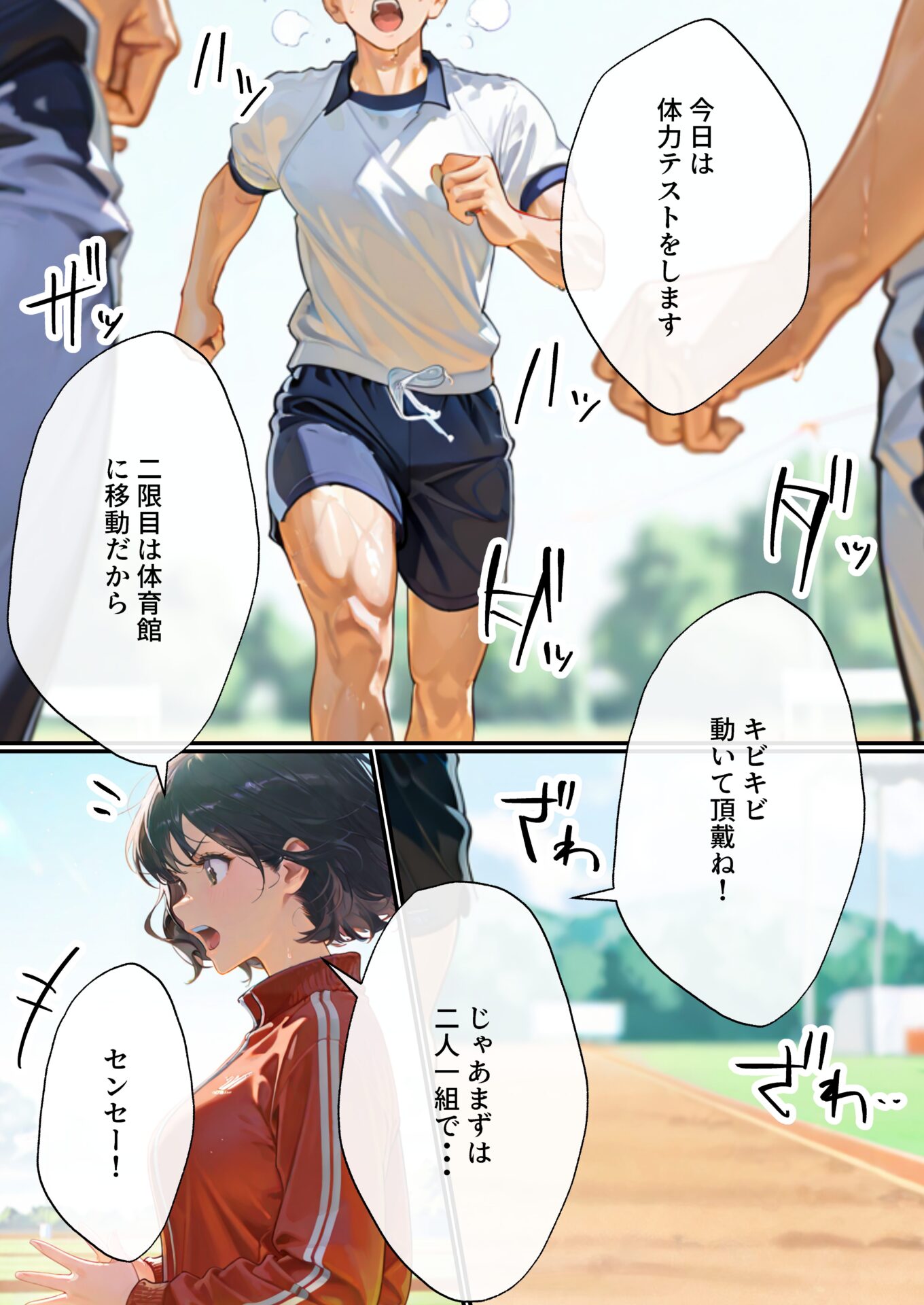 【エロ漫画】美人女体育教師！不妊治療に悩んでるので鬼絶頂妊活マッサージでイカせまくるエロ漫画｜d_531721 無料 同人エロ漫画/同人誌 オホ声 画像35