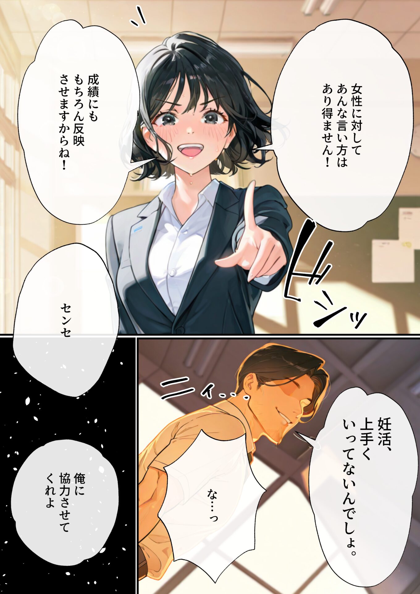 【エロ漫画】美人女体育教師！不妊治療に悩んでるので鬼絶頂妊活マッサージでイカせまくるエロ漫画｜d_531721 無料 同人エロ漫画/同人誌 オホ声 画像32