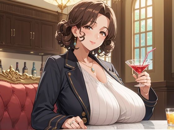 【同人エロ画像】上司に爆乳おっぱいでパイズリフェラ→騎乗位セックスで堕とす爆乳人妻｜d_532535 無料 同人エロCG画像 パイズリ 画像1