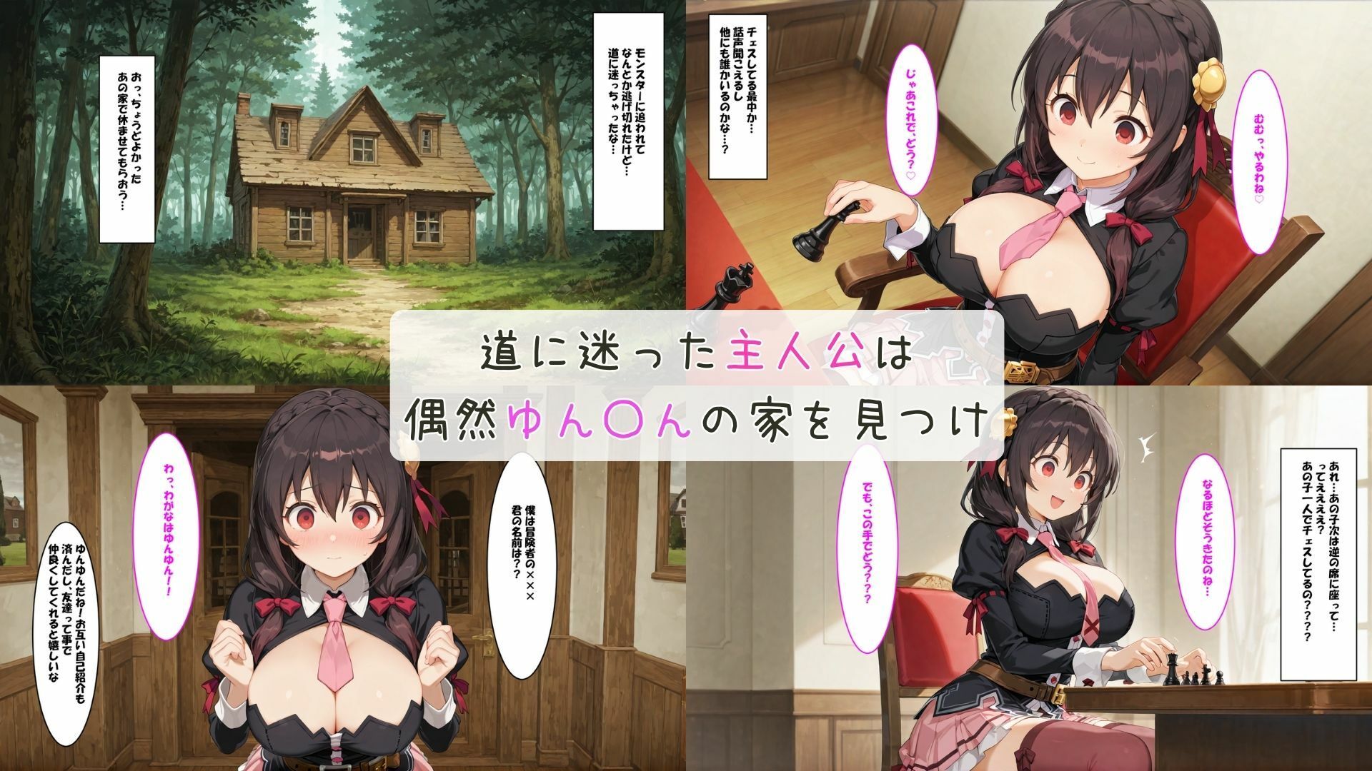 【同人エロ画像】道に迷ったゆん〇ん！頼んだらパイズリまでしてくれて中出し孕ませセックス！｜d_536620 無料 同人エロCG画像 フェラ 画像1