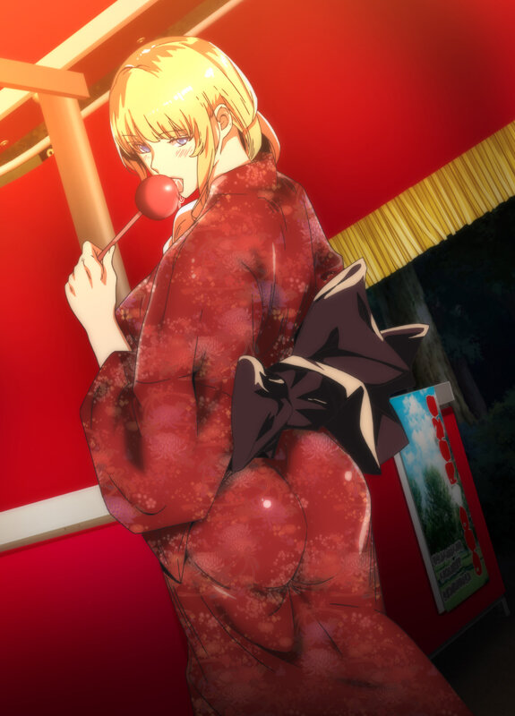 爆乳浴衣姿の義母が野外でフェラチオしてくれる無料エロアニメ！｜h_1379jdxa57699 無料 エロアニメ フェラ 画像1