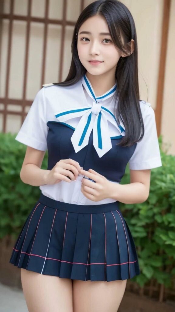【AI動画】女子校生制服ダンス！激カワ美少女女子校生たちを踊らせて裸にしちゃう願望動画！｜d_496382 無料 AIエロ動画 ミニスカ 画像3